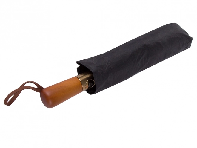 Elegante opvouwbare zwarte paraplu