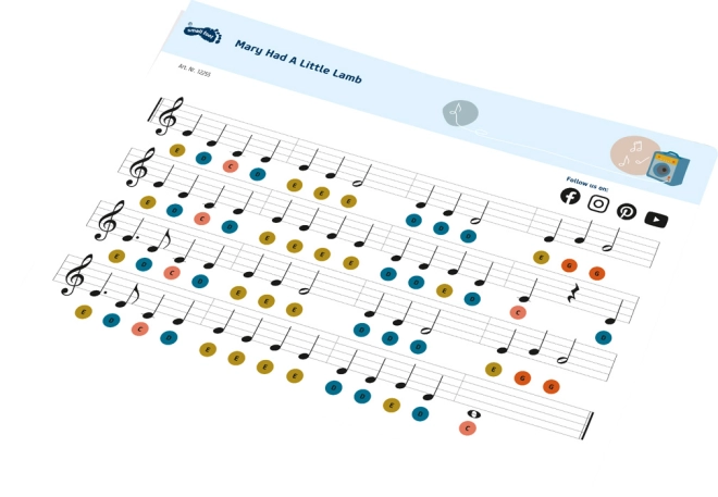 Kleurige toetsen voor gemakkelijk leren van melodieën