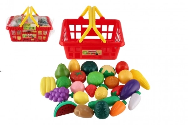 Winkelmandje met fruit/groenten 25 delen