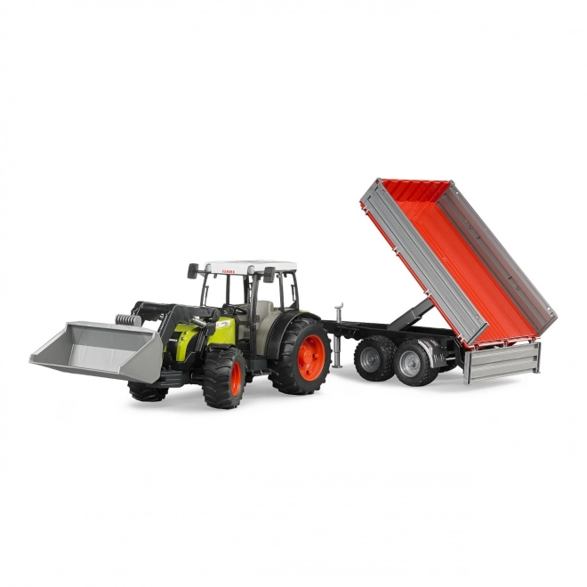 Bruder Tractor CLAAS Nectis 267F met lader en aanhanger