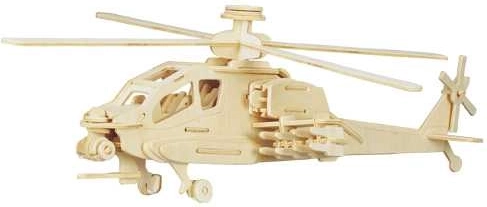 Woodcraft Houten 3D puzzel Apache helikopter