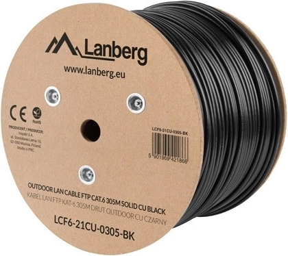 buitenkabel FTP Cat 6 van zuiver koper 305 m
