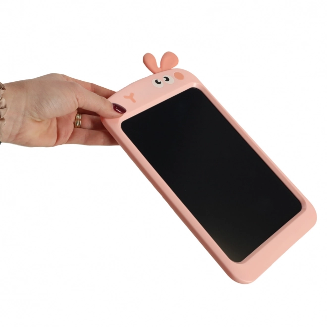 Roze kindertekentablet met LCD-scherm en stylus