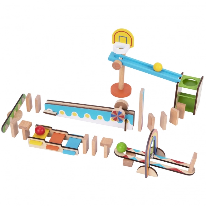 Houten bouwblokken domino / domino puzzel Tooky Toy