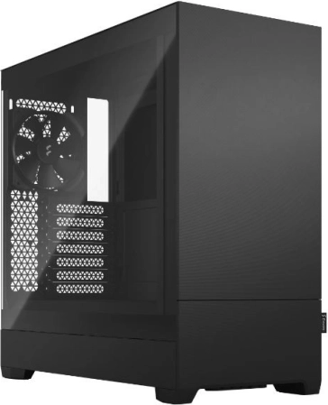 Stille computerbehuizing Pop Silent Black met transparant zijpaneel