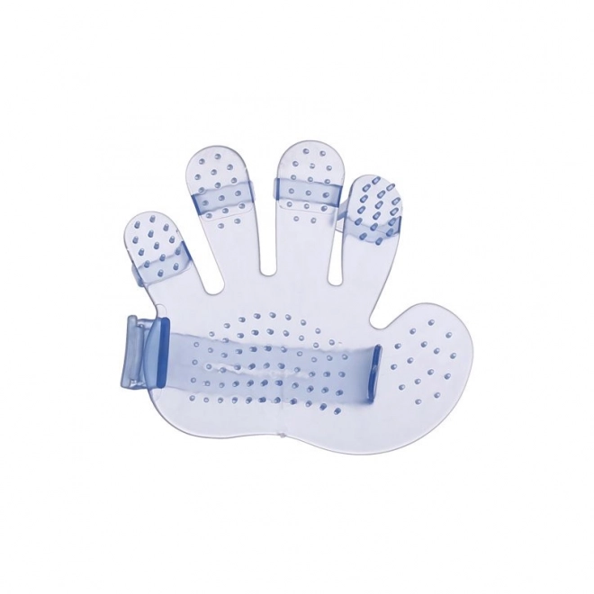 Massage- en washand voor honden - blauw