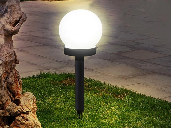 Zonne tuinlampen witte bollen met LED-verlichting