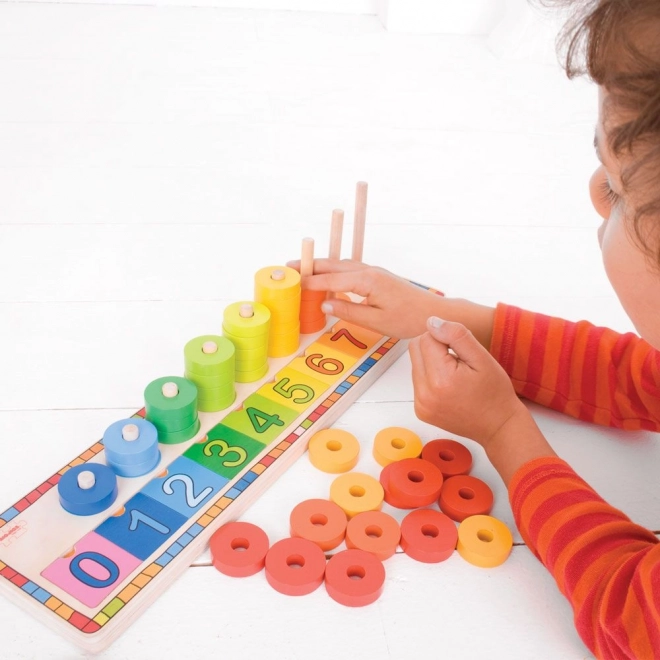Bord met inzetbare cijfers Bigjigs