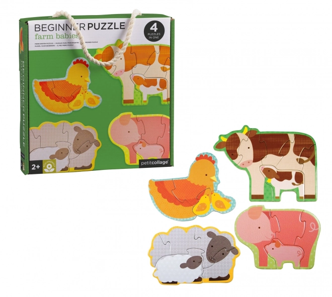 Petit Collage Eerste boerderijdieren puzzel