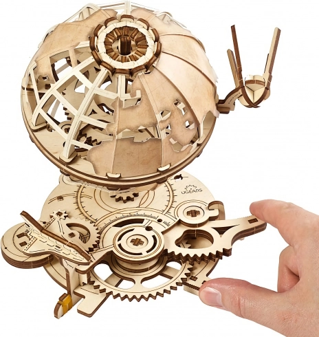 Ugears 3D houten mechanische puzzel Globe