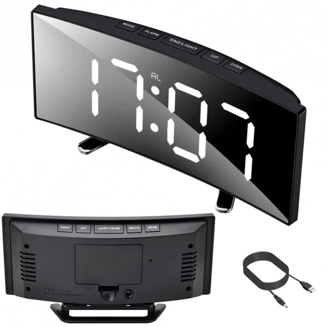 Elegante digitale wekker met thermometer en LED-display