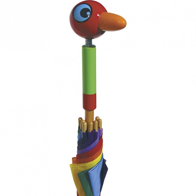 Paraplu voor kinderen met vogelhandvat