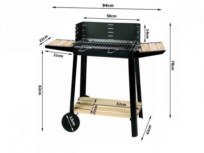 Grote tuinbarbecue op houtskool