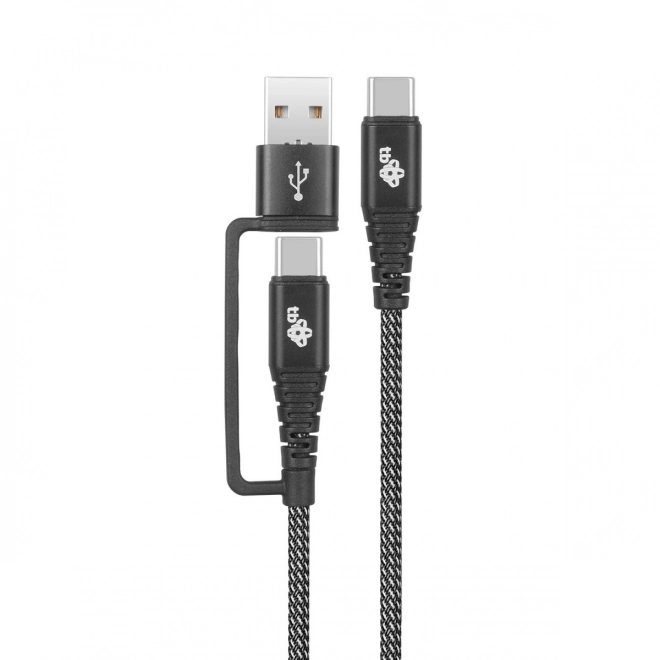 Kabel 2-in-1: USB-C en USB A met een lengte van 1,2 m