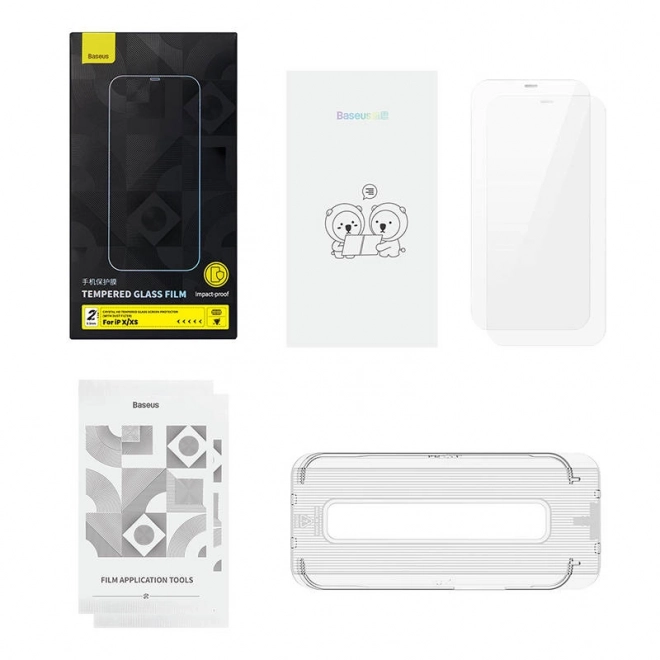 Baseus Crystal gehard glas 0,3 mm voor iPhone X/XS