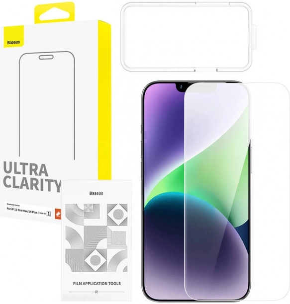 Beschermend gehard glas BASEUS OS Diamond Series HD voor IPHONE 13 Pro Max / 14 Plus – helder
