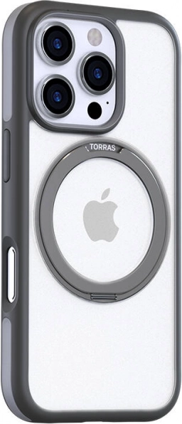Hoesje Torras Ostand R Fusion voor iPhone 16 Pro grijs