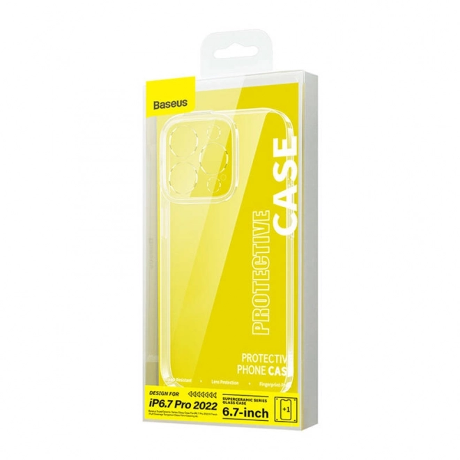 transparante hoesje en gehard glas voor iPhone 14 Plus Baseus SuperCeramic