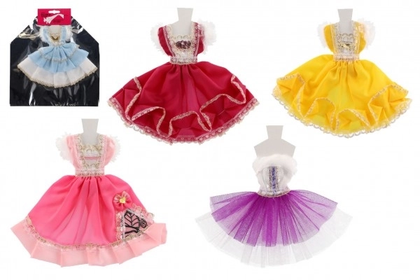 Jurkjes/kleding korte voor poppen in zak 22x30cm