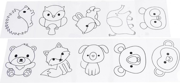 Schattige dierensjablonen