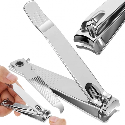 Stalen nagelknipper met chromvijl