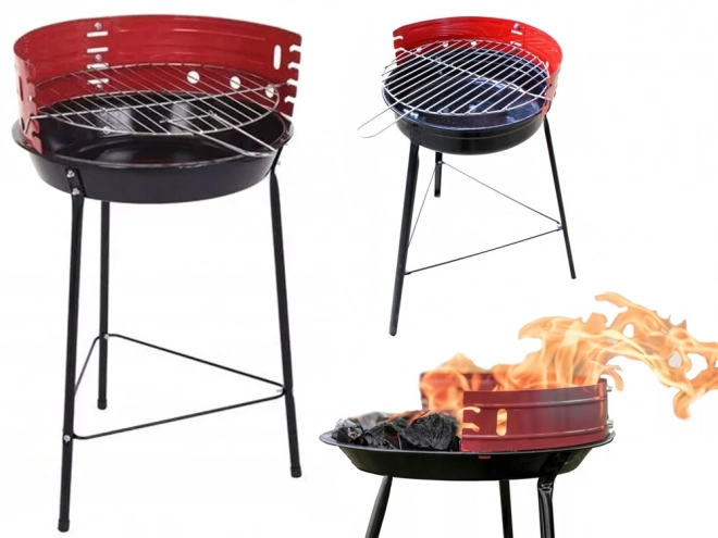Tuin draagbare kampeerbarbecue op houtskool