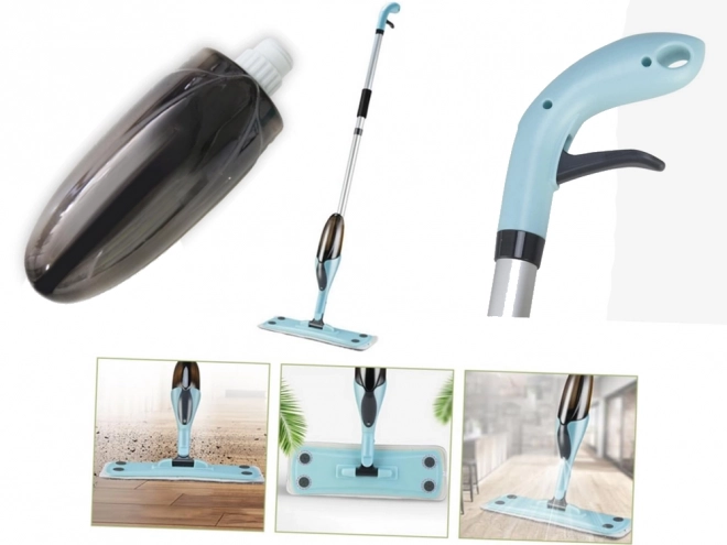 Opvouwbare mop met sproeier en 3x microvezel