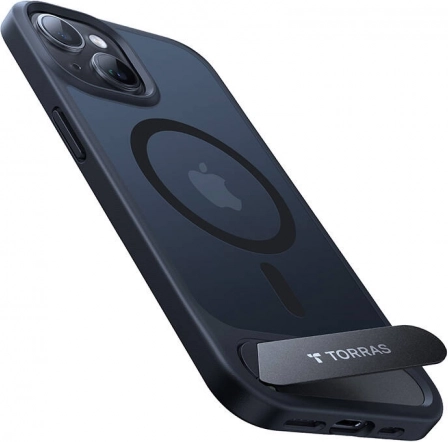 Hoesje Torras UPRO Pstand voor iPhone 15 Pro Max – zwart