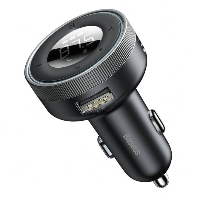 Baseus Enjoy Draadloze Autolader MP3, Bluetooth 5.0, microSD, AUX (Zwart)