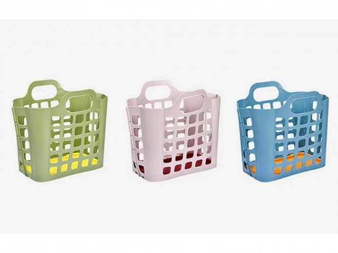 Inklapbare plastic boodschappenmand en wasmand