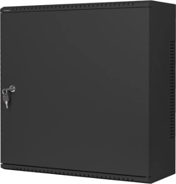 Wandgemonteerde low-profile 19" rackkast 6U + 3U, 540 × 200 mm, zwart