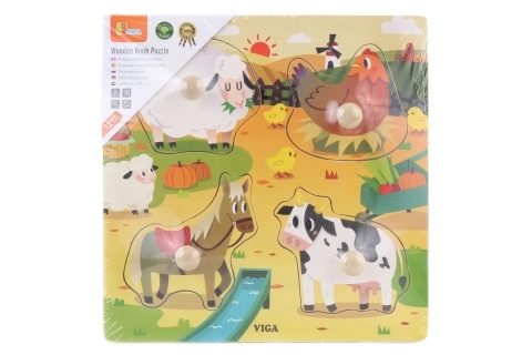Houten puzzel - boerderij