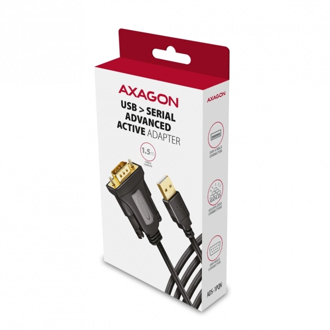 USB 2.0 naar RS-232 Adapter met seriële poort, 1,5m kabel, FTDI-chip