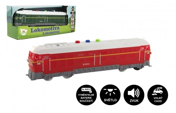 Kunststof locomotief met licht- en geluidseffecten