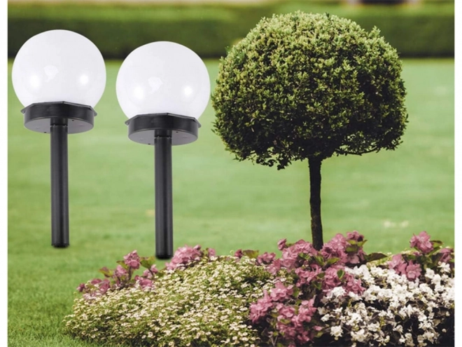 Zonne tuinlampen witte bollen met LED-verlichting