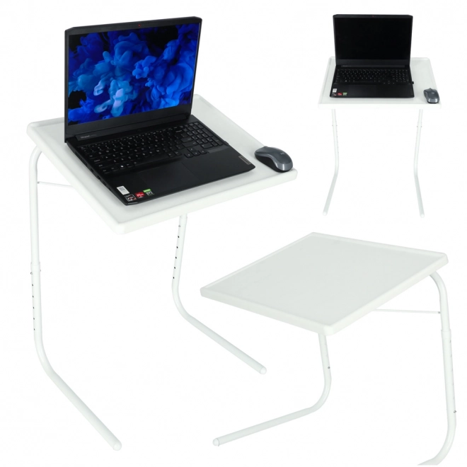 Opvouwbare witte zijtafel voor laptop