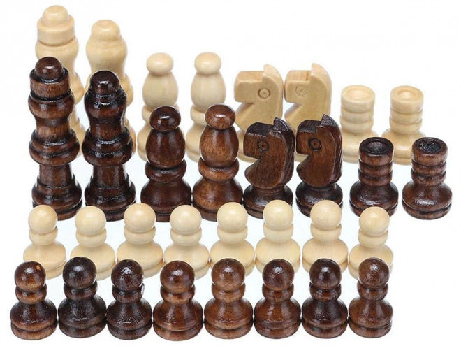 Houten spelformule 3-in-1: Schaken, Dammen en Backgammon