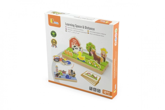 Viga houten educatieve puzzel leren over afstand 2-in-1