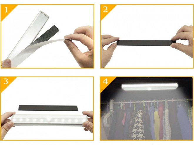 Zelfklevende LED-verlichtingsstrip met bewegingssensor