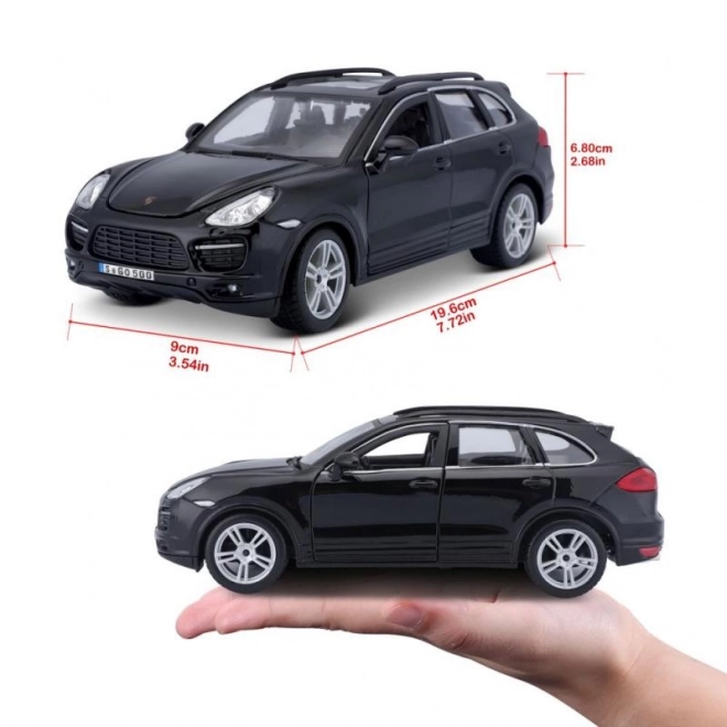 Metalen model Porsche Cayenne Turbo zwart 1/24