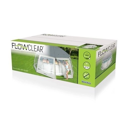 Opblaasbare tent voor zwembad 6x6x2,95 m Bestway