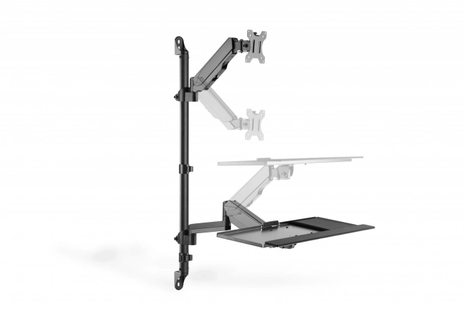 Gemonteerde arm voor 1x LCD en toetsenbord, max. 32 inch