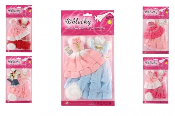 Poppenkleertjes met accessoires - 2 stuks