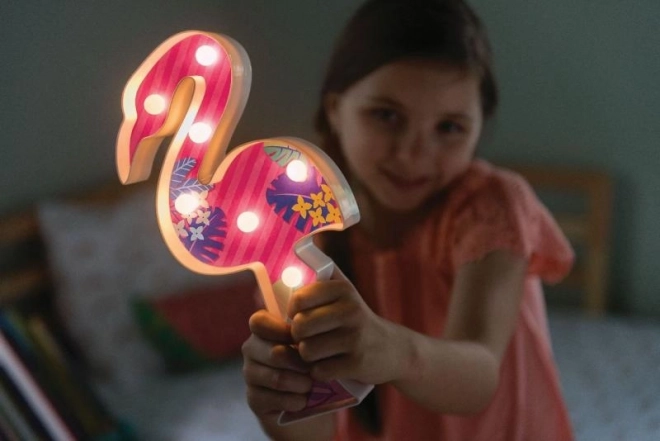 Flamingo-lampje met bouwbaar ontwerp