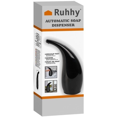 Contactloze zeepdispenser zwart Ruhhy 22229