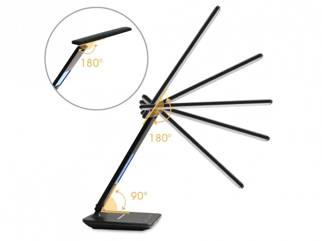 Moderne bureaulamp met USB en Qi-oplader voor school