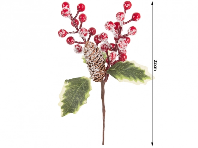 Kersttafelversiering met lijsterbes