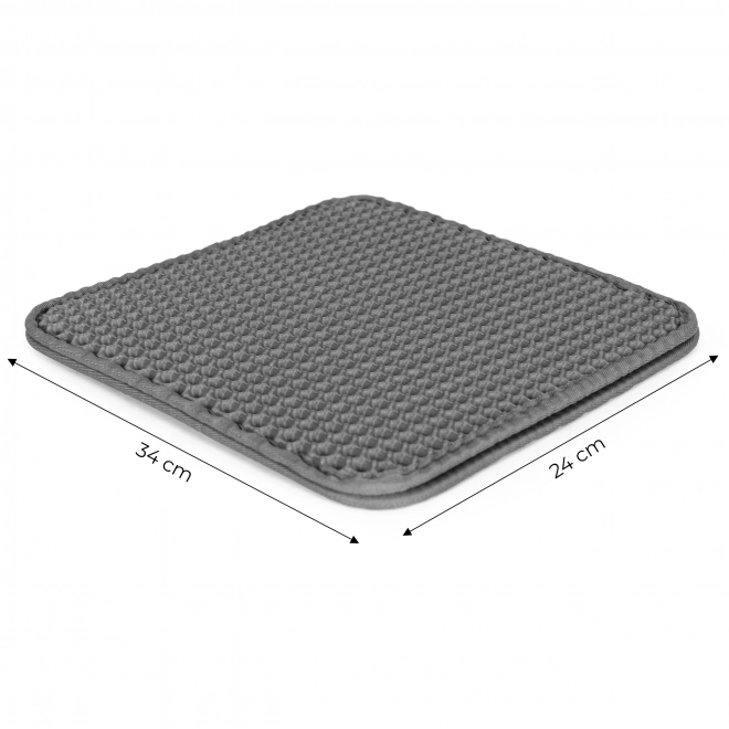 Grijze tweelagige mat voor katten