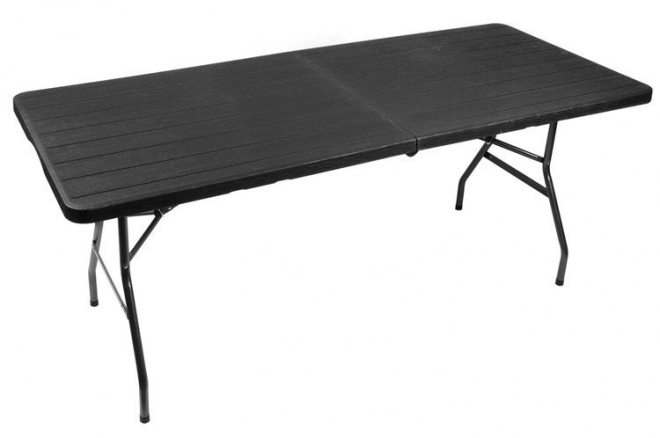 Opvouwbare tuintafel zwart 180 cm