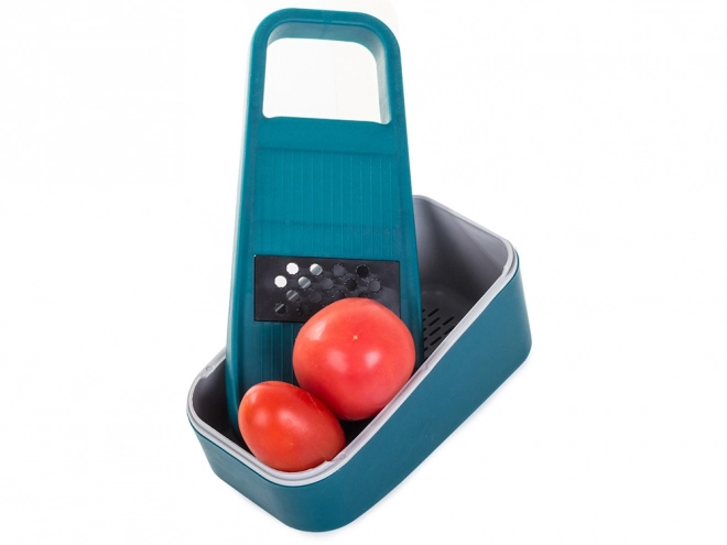 Multifunctionele fruit- en groentesnijder met afdruiprek